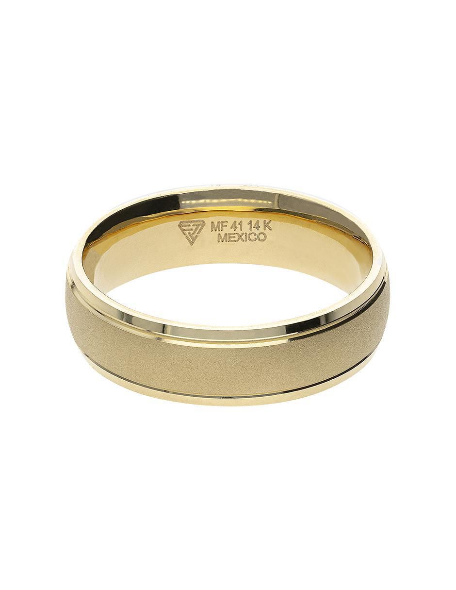 Anillo de compromiso de oro amarillo 14 k Cascada