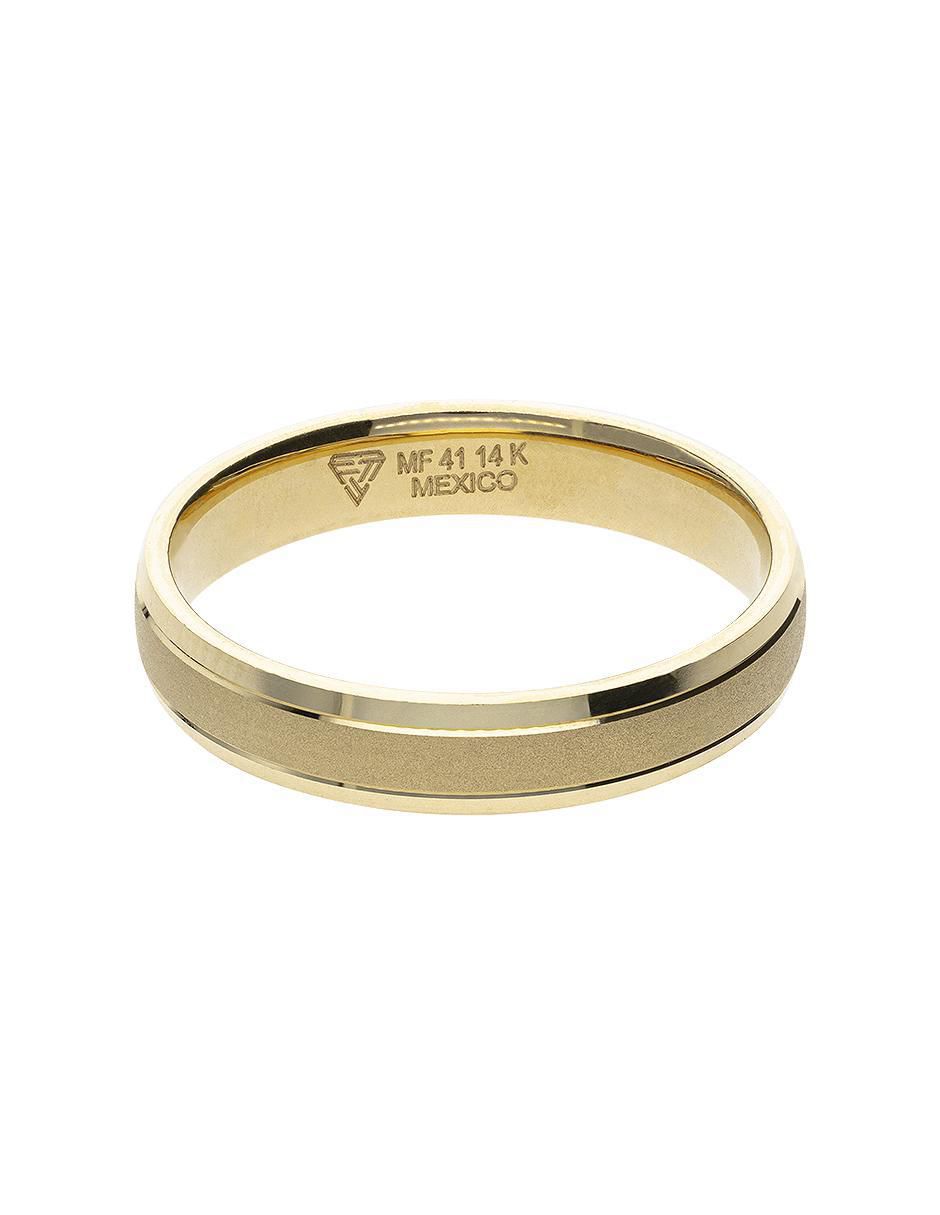 Anillo de compromiso de oro amarillo 14 k Cascada