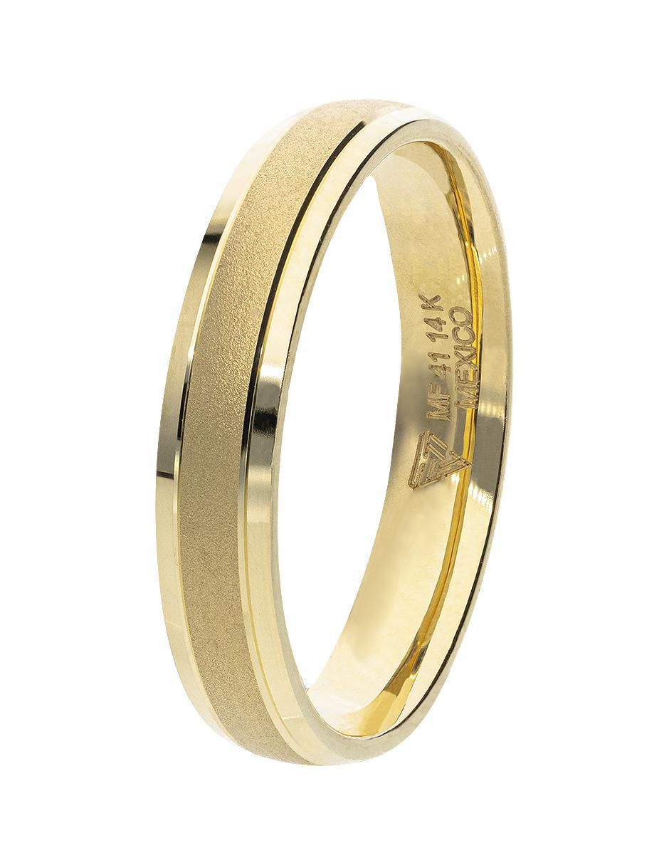 Anillo de compromiso de oro amarillo 14 k Cascada 2