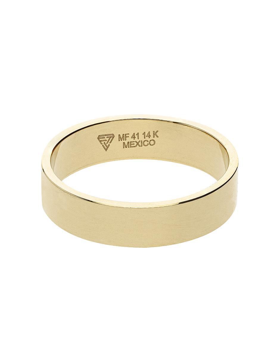 Argolla de oro amarillo 14 k Promesa