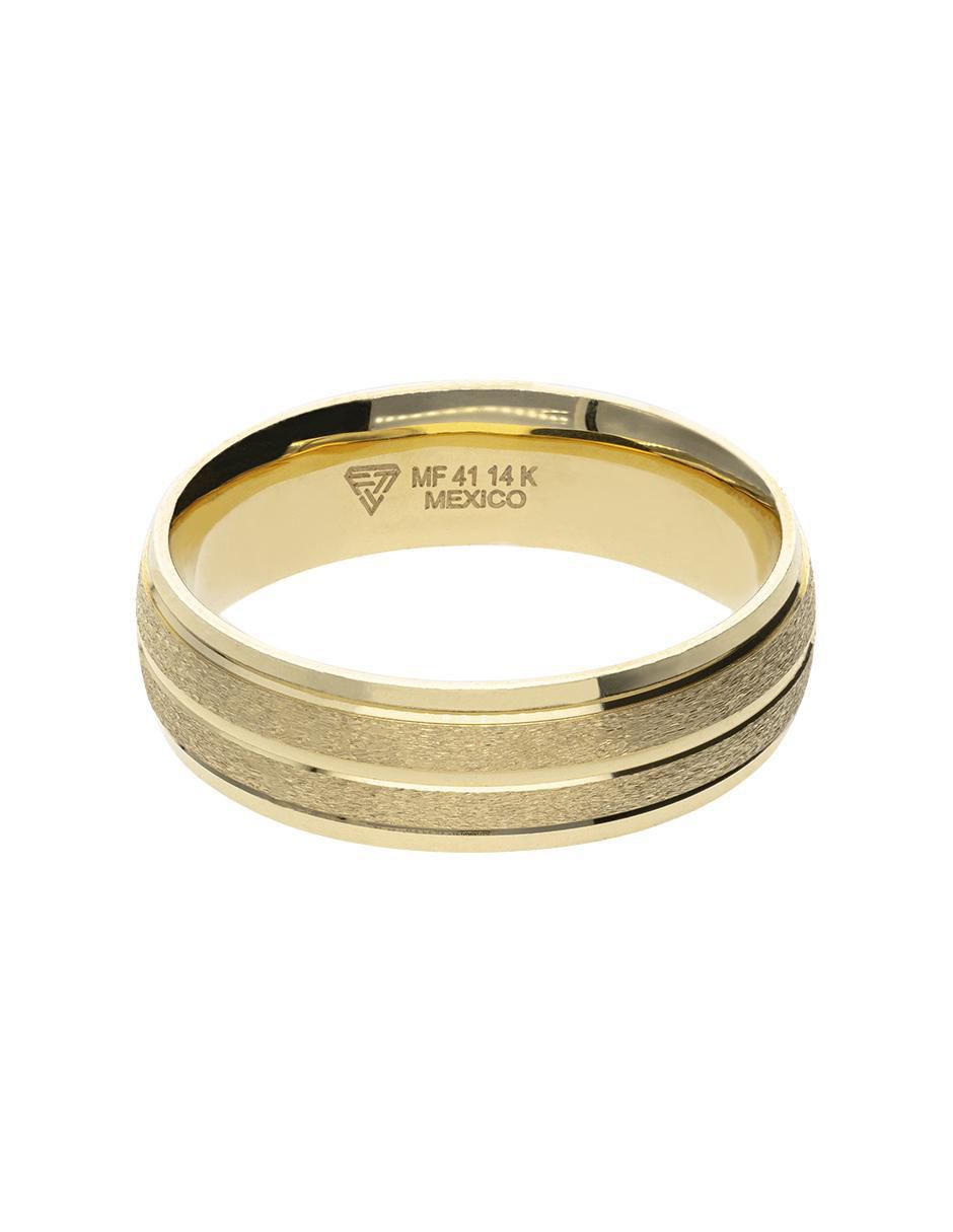 Anillo de compromiso de oro amarillo 14 k Rio