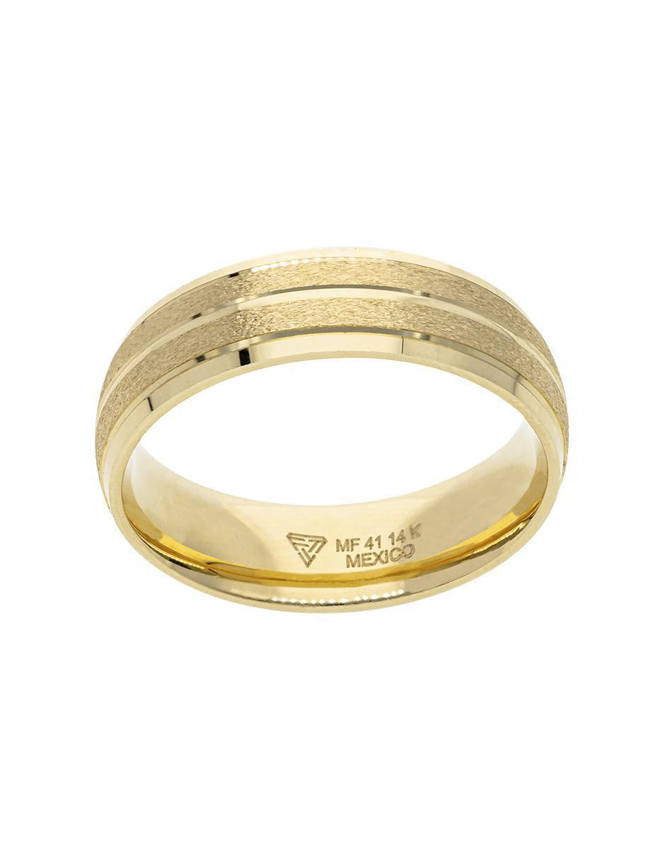 Anillo de compromiso de oro amarillo 14 k Rio 3