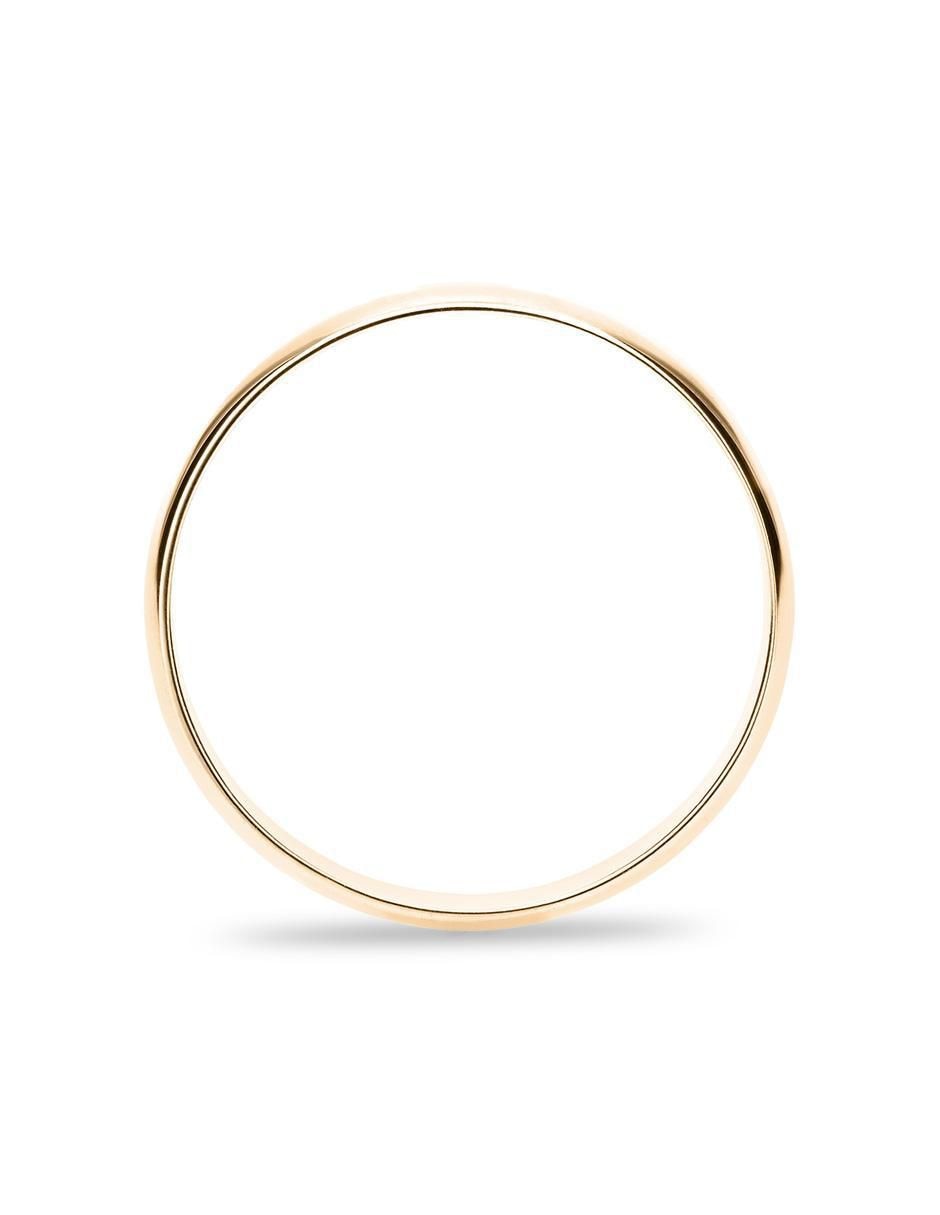 Argolla "de" oro 14 k mano forjada sin familia o colección sin gema