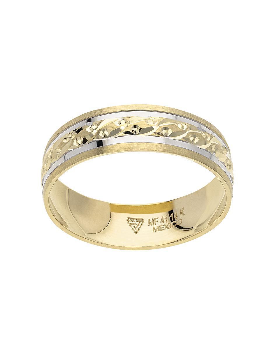 Anillo de compromiso de oro 14 k 3