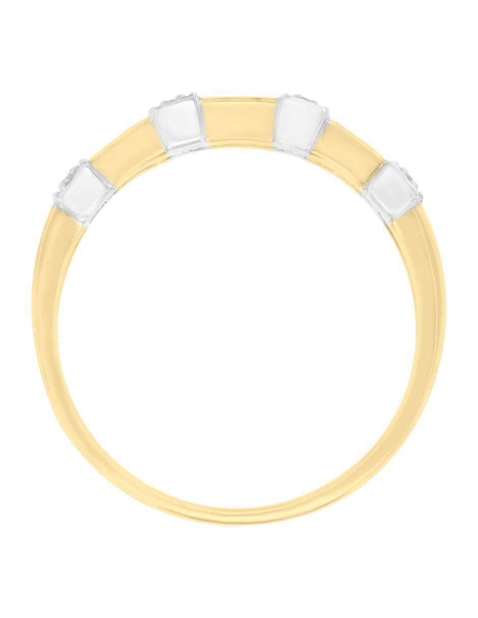 Anillo Luisiana 14 k de oro esmeralda, zafiro y rubí brillante 2
