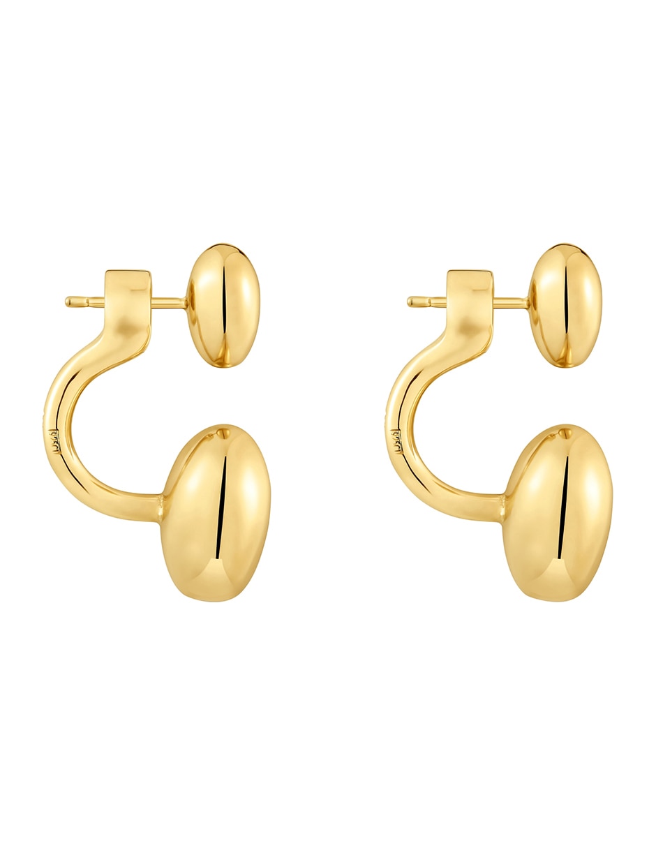 Aretes de corazón Garden Of Love de plata P 925 con acabado baño de oro 2