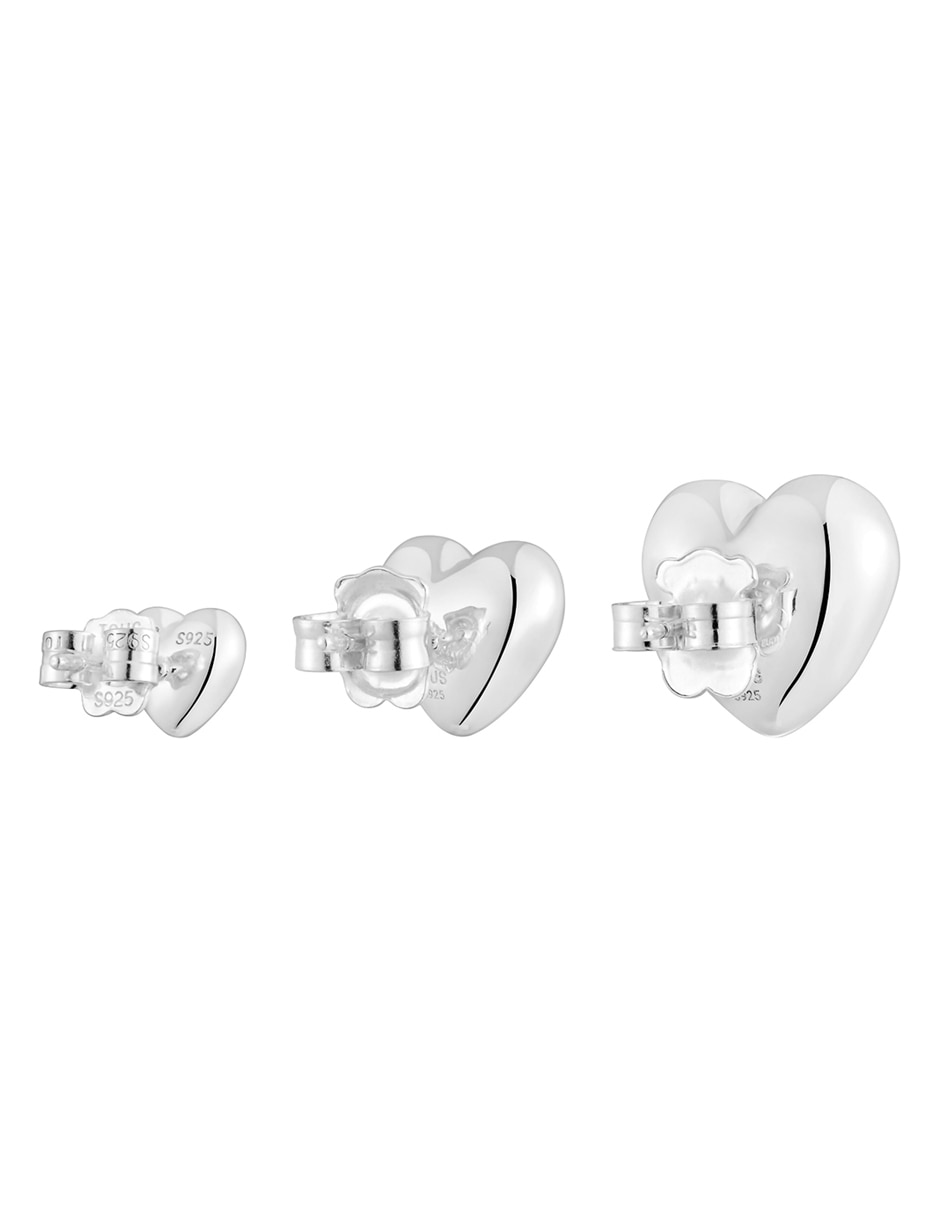 Set de aretes de corazón Garden Of Love de plata P 925 con acabado plateado 3