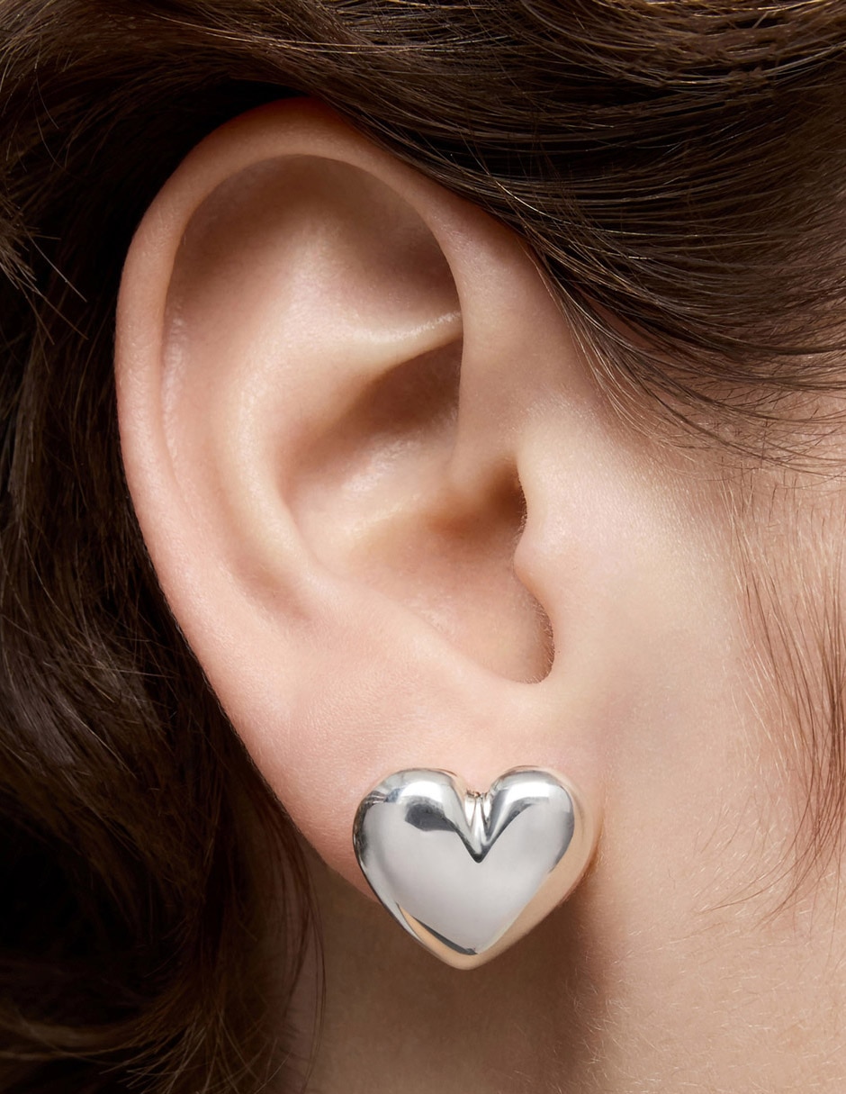 Set de aretes de corazón Garden Of Love de plata P 925 con acabado plateado 5