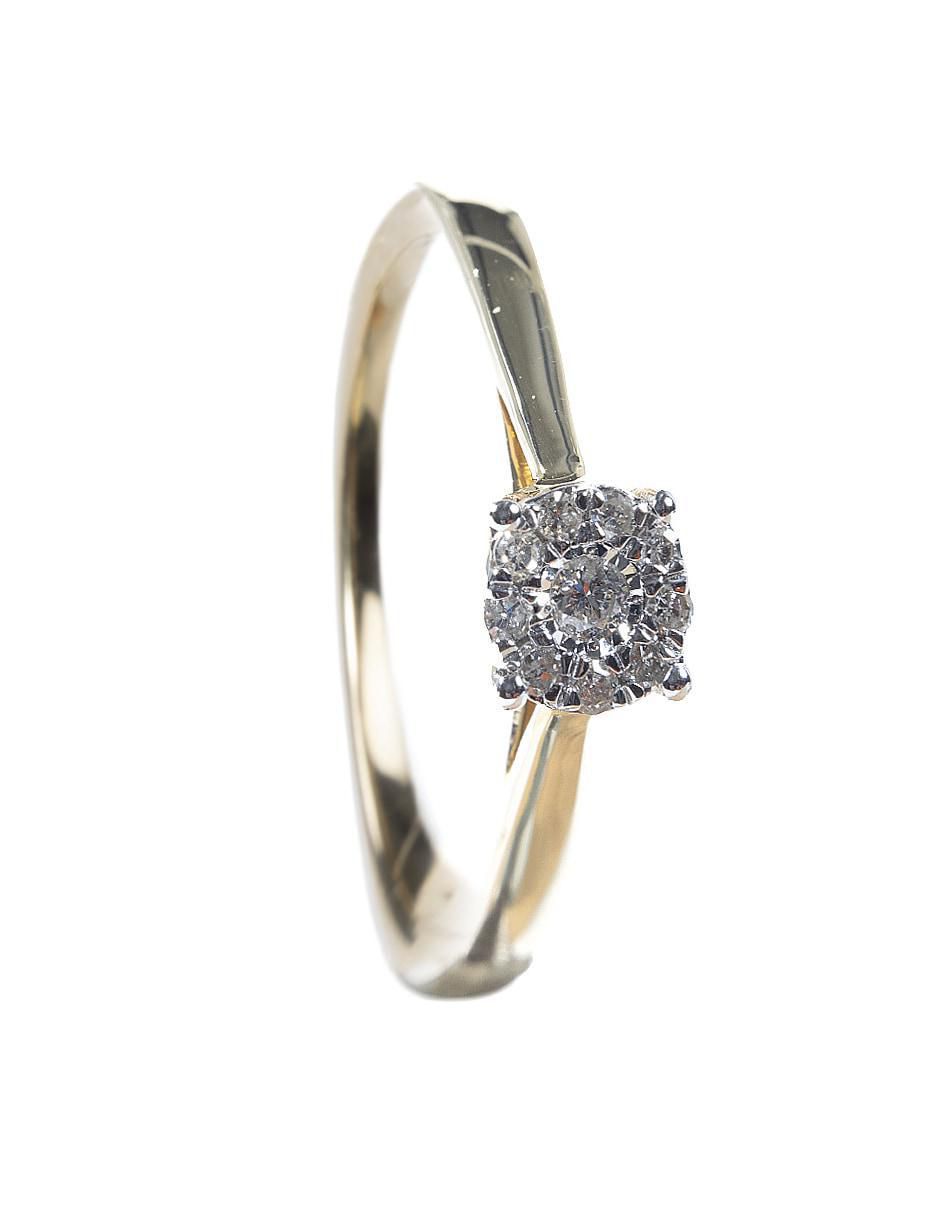Anillo "de (si aplica)" redondo lucie sin familia o colección no aplica 14 k "de" oro diamante