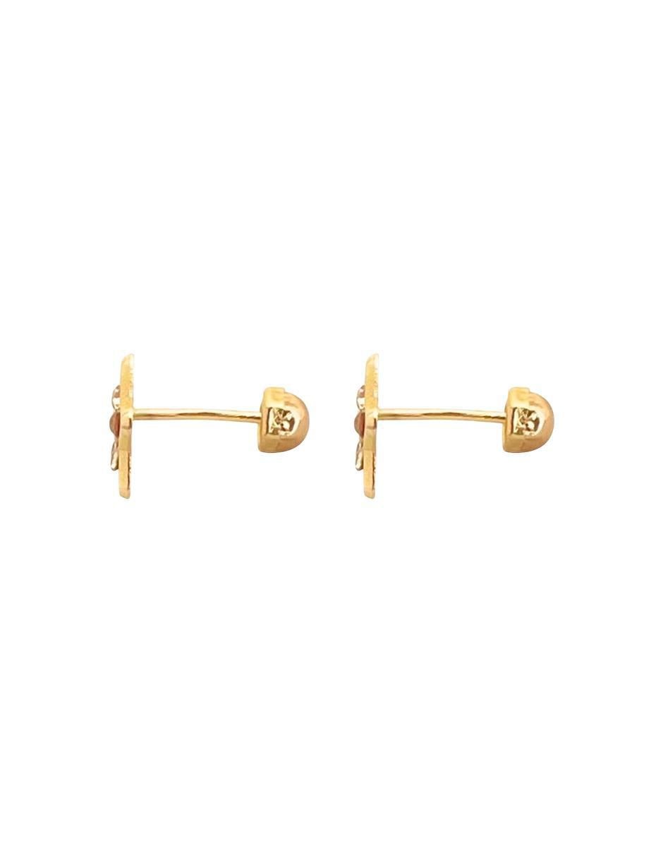 Broqueles de estrella de oro con acabado brillante zirconia 4