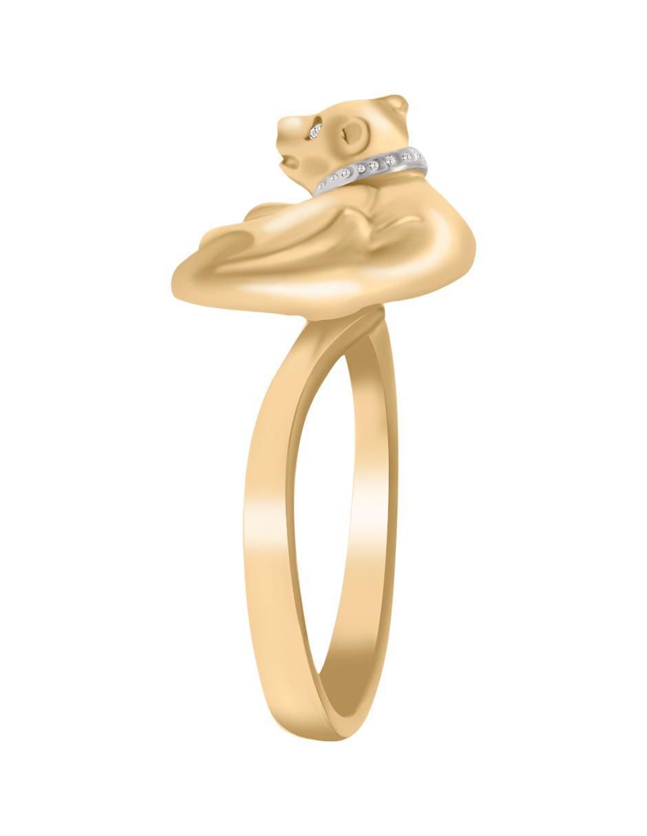 Anillo 14 k de oro diamante brillante 4