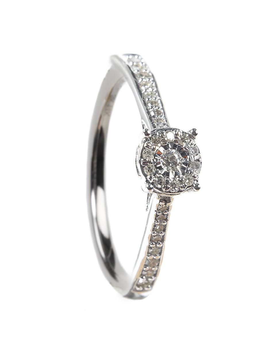 Anillo 14 k de oro diamante brillante Anillo 14 k de oro diamante brillante