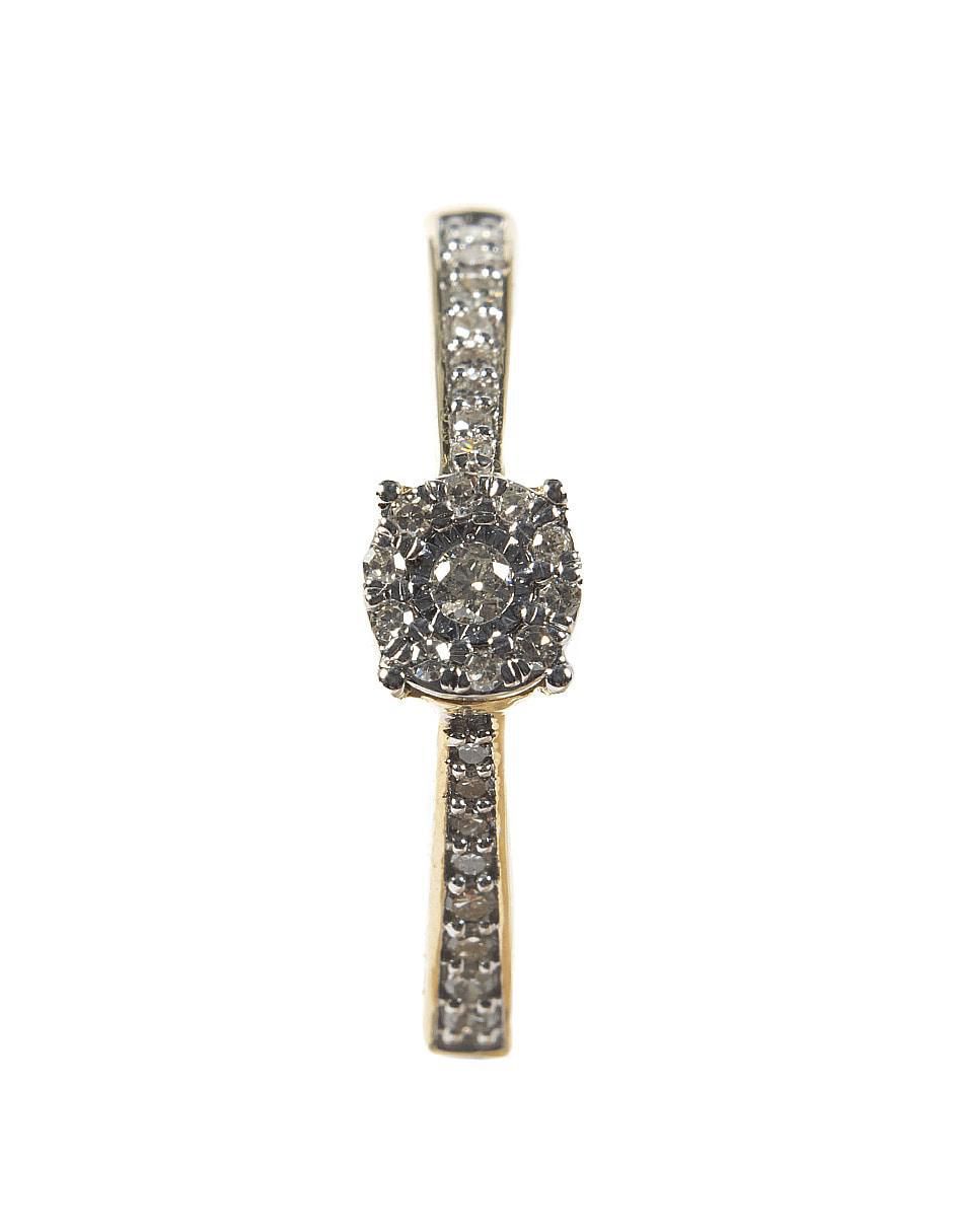 Anillo "de (si aplica)" redondo lucie sin familia o colección no aplica 14 k "de" oro diamante