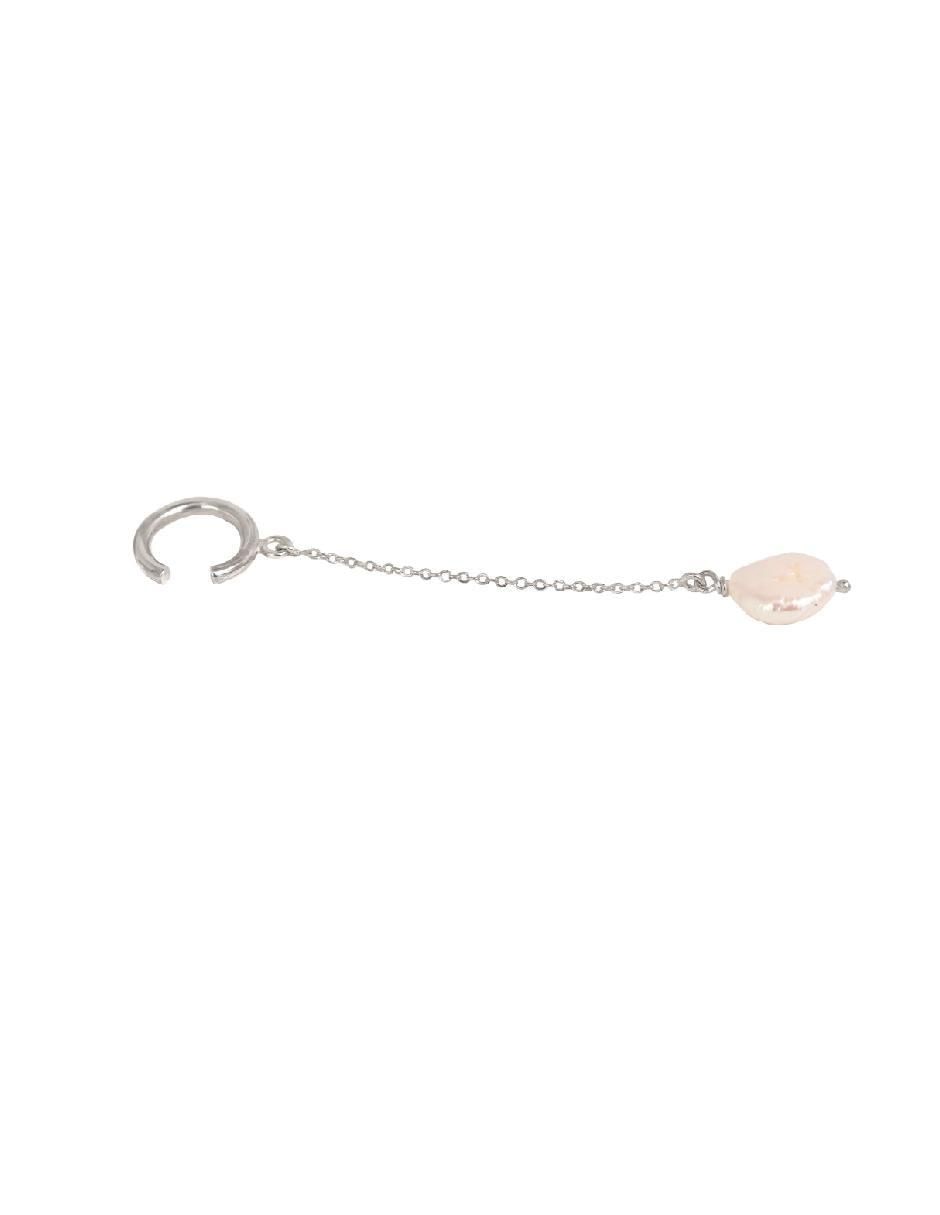 Aretes circulares Tesoros Del Océano de plata P 925 con acabado plateado perla 3