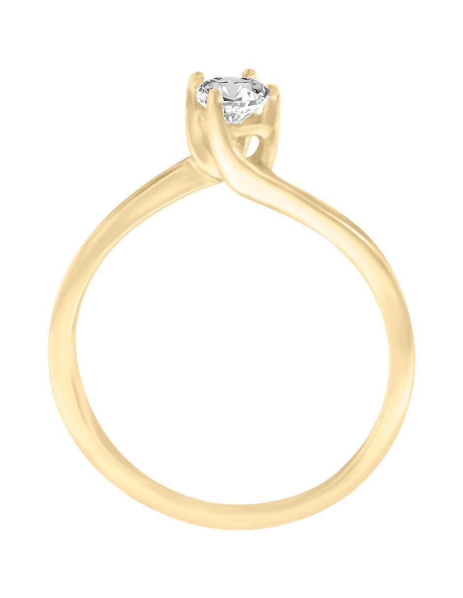 Solitario "de" oro 14 k klamore ryoko diamante