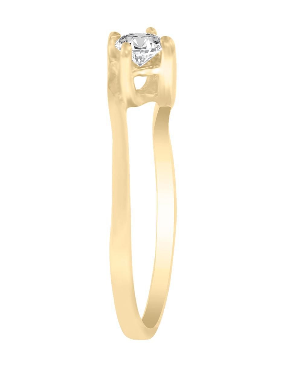 Solitario "de" oro 14 k klamore ryoko diamante