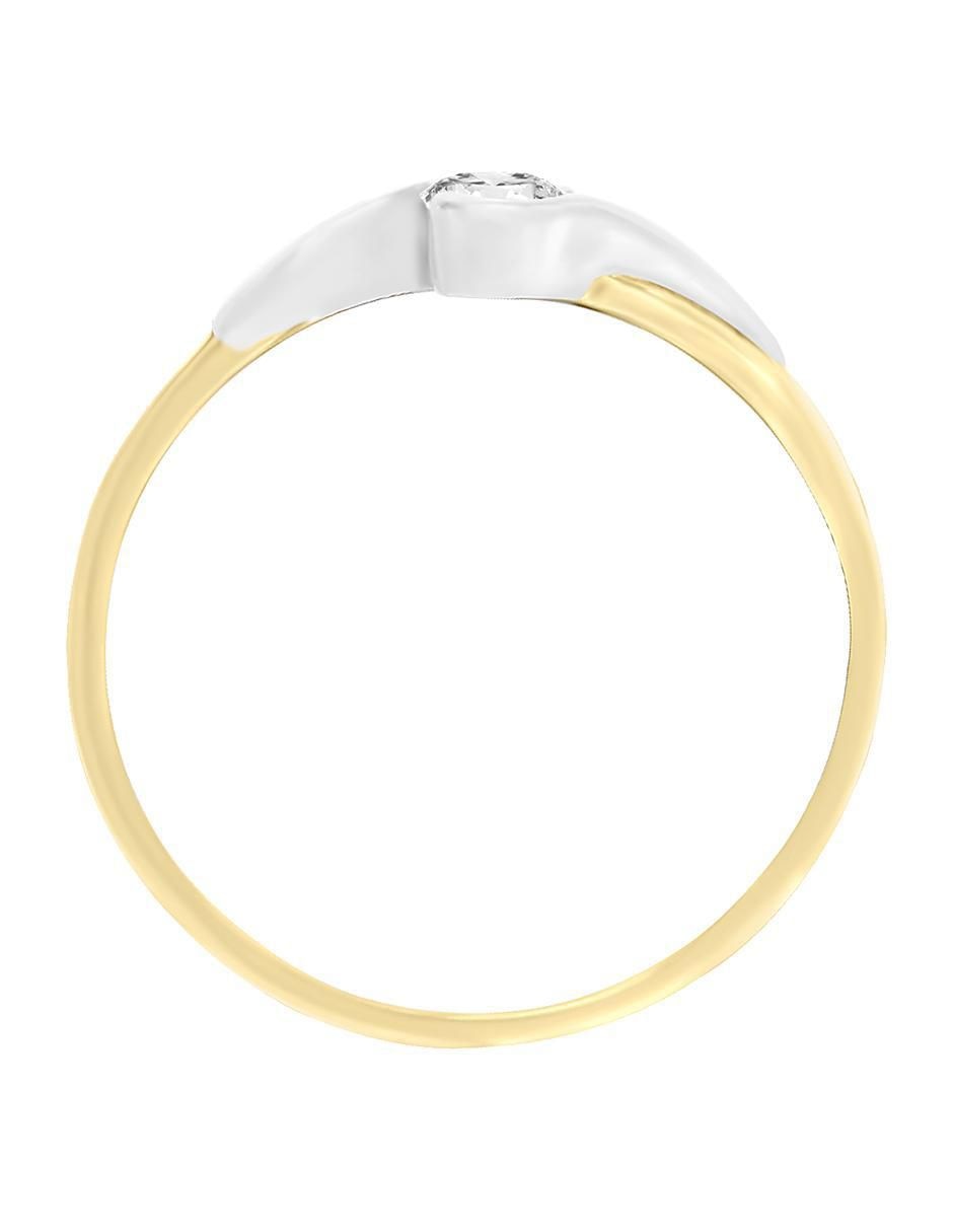 Solitario "de" oro 14 k klamore kina diamante