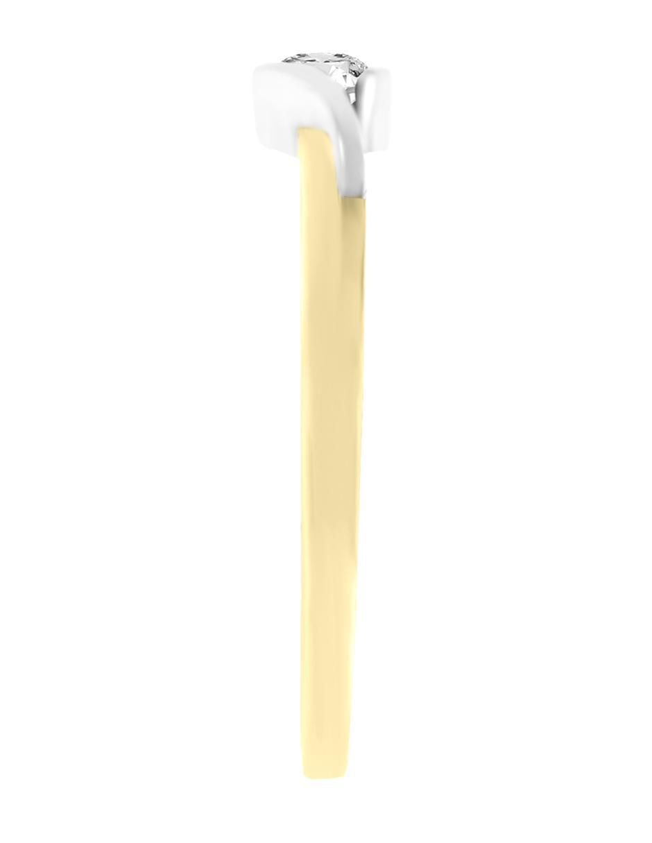 Solitario "de" oro 14 k klamore kina diamante
