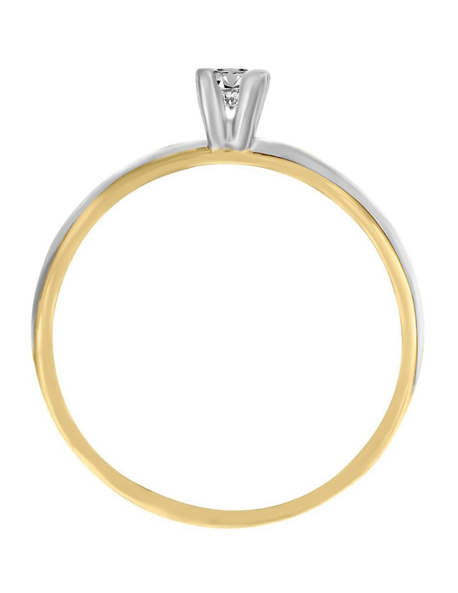 Solitario "de" oro 14 k klamore katherin diamante