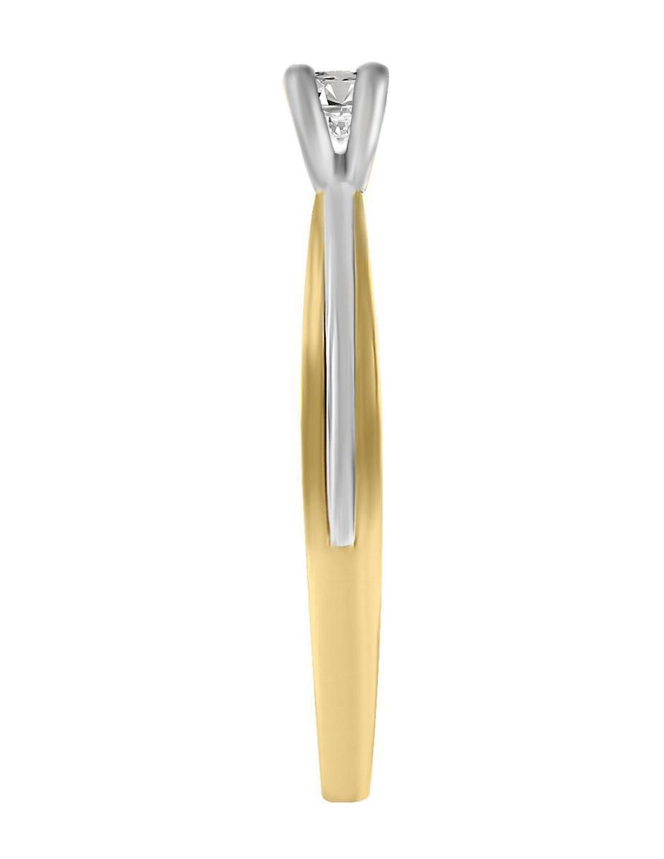 Solitario "de" oro 14 k klamore katherin diamante
