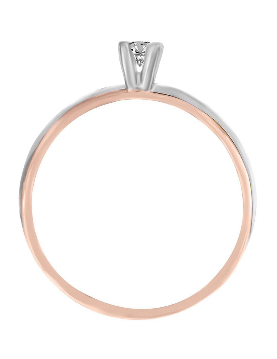 Solitario de oro 14 k Katherin diamante 2