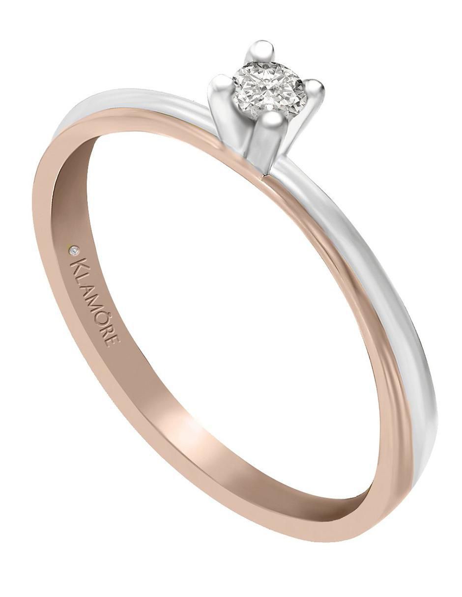 Solitario de oro 14 k Katherin diamante 3