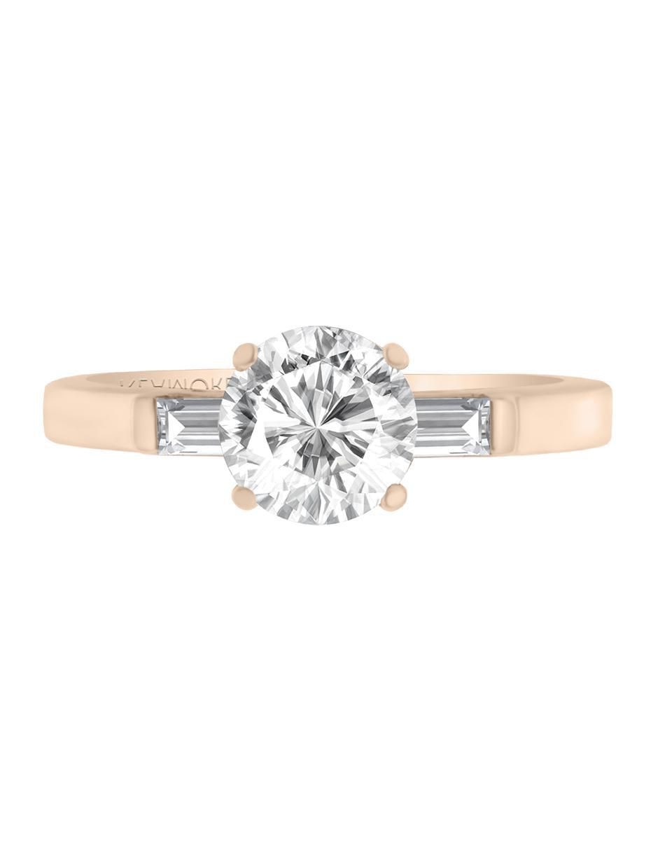 Solitario de oro 14 k Cina diamante