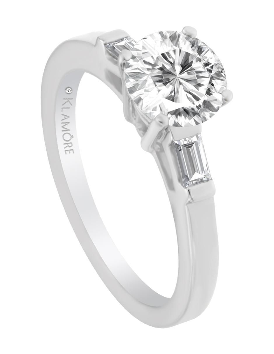 Solitario de oro 14 k Cina diamante 4