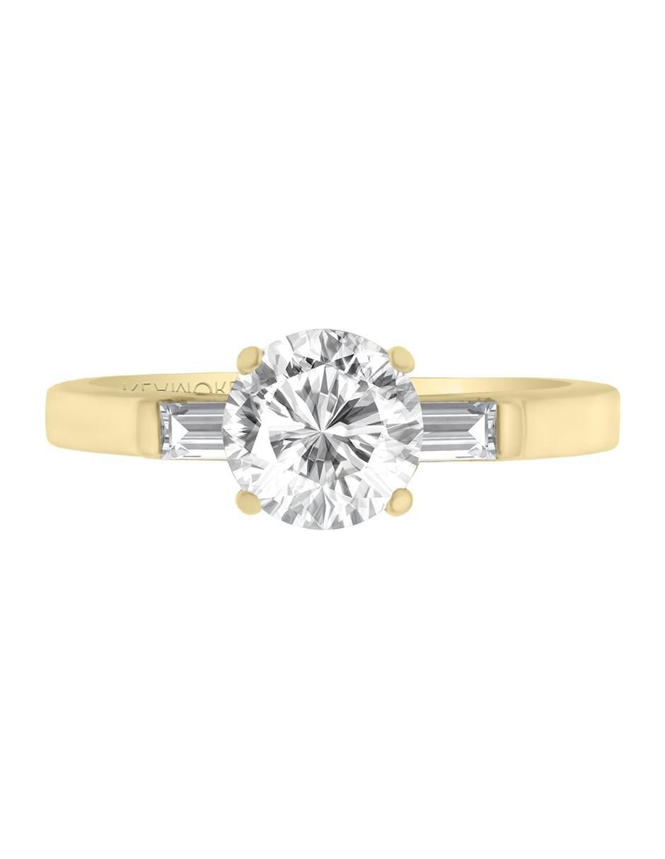 Solitario de oro 14 k Cina diamante