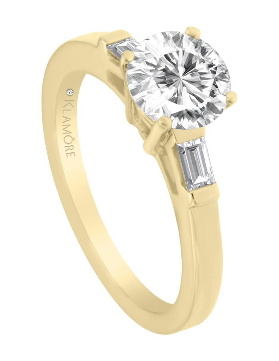 Solitario de oro 14 k Cina diamante 3