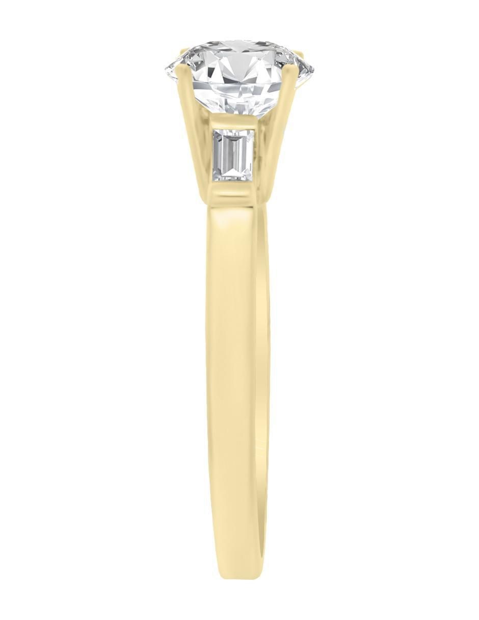 Solitario de oro 14 k Cina diamante 4