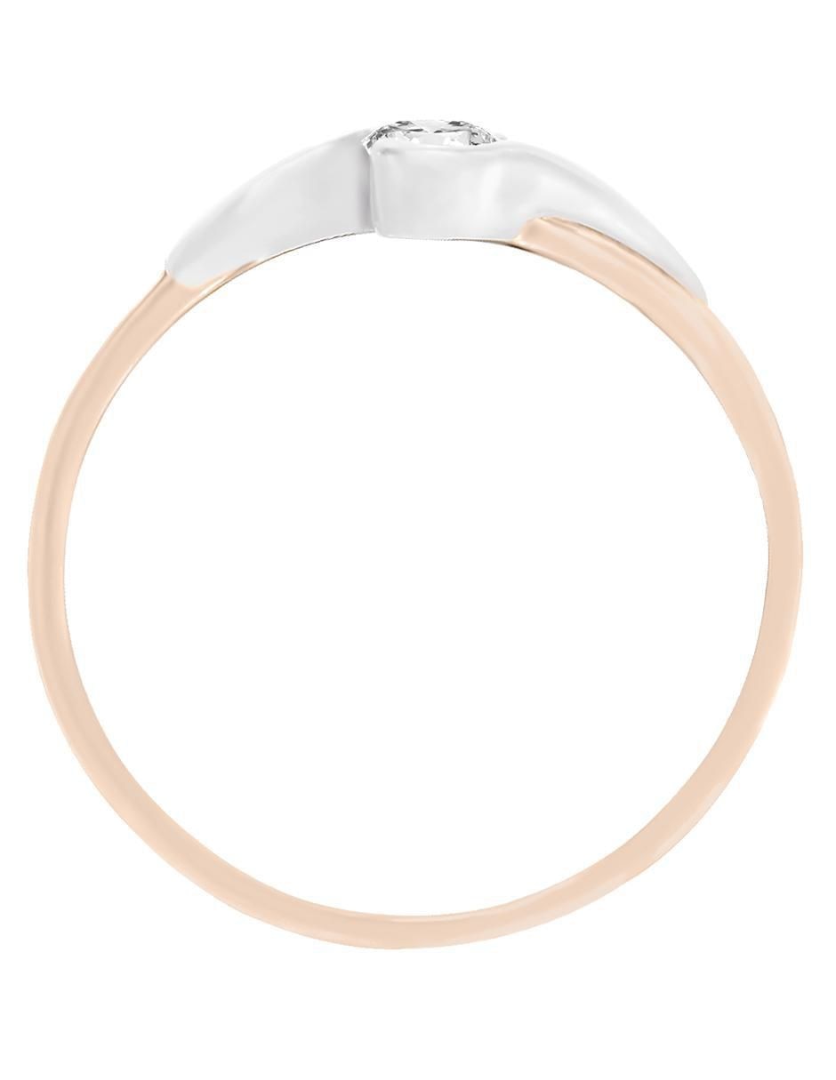 Solitario de oro 14 k Kina diamante 2