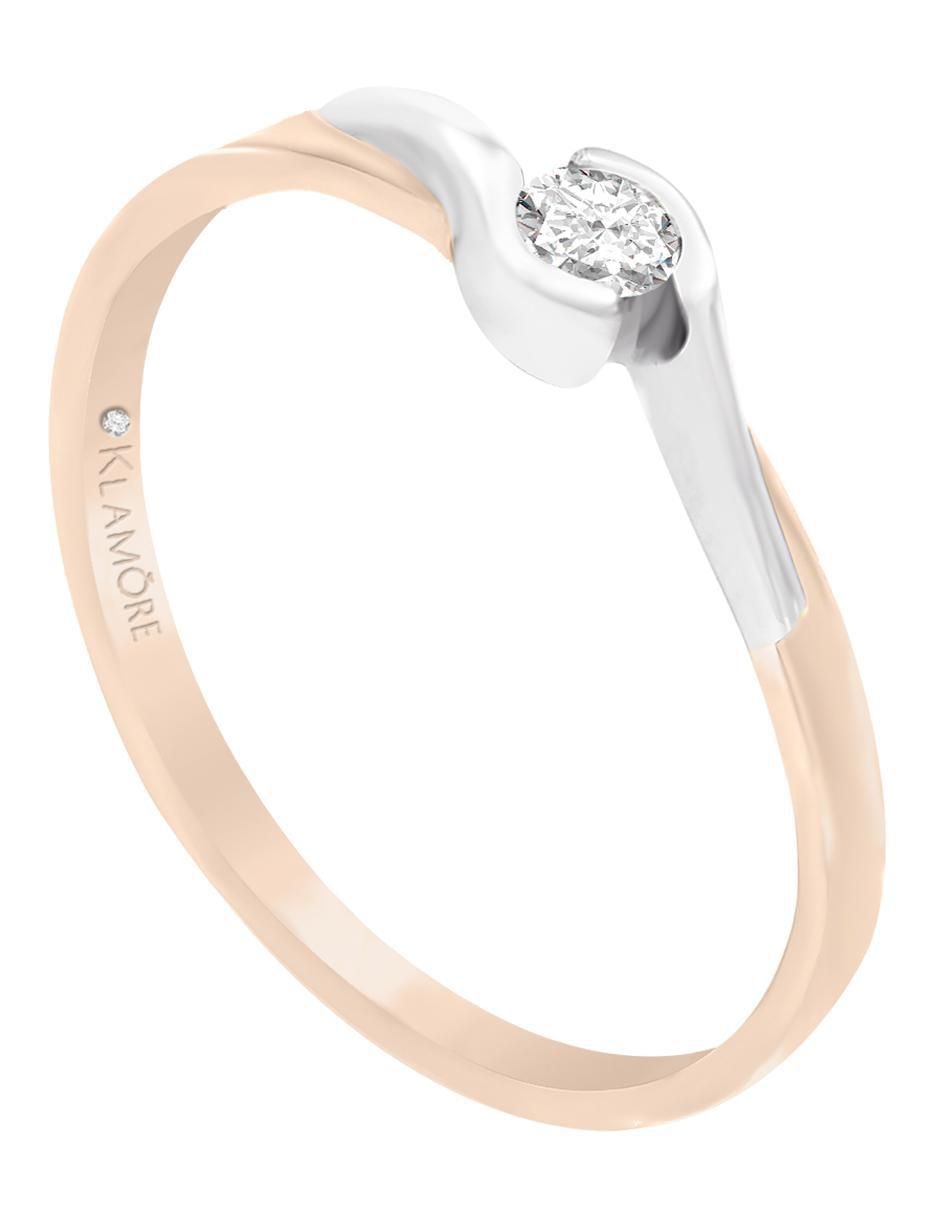 Solitario de oro 14 k Kina diamante 3