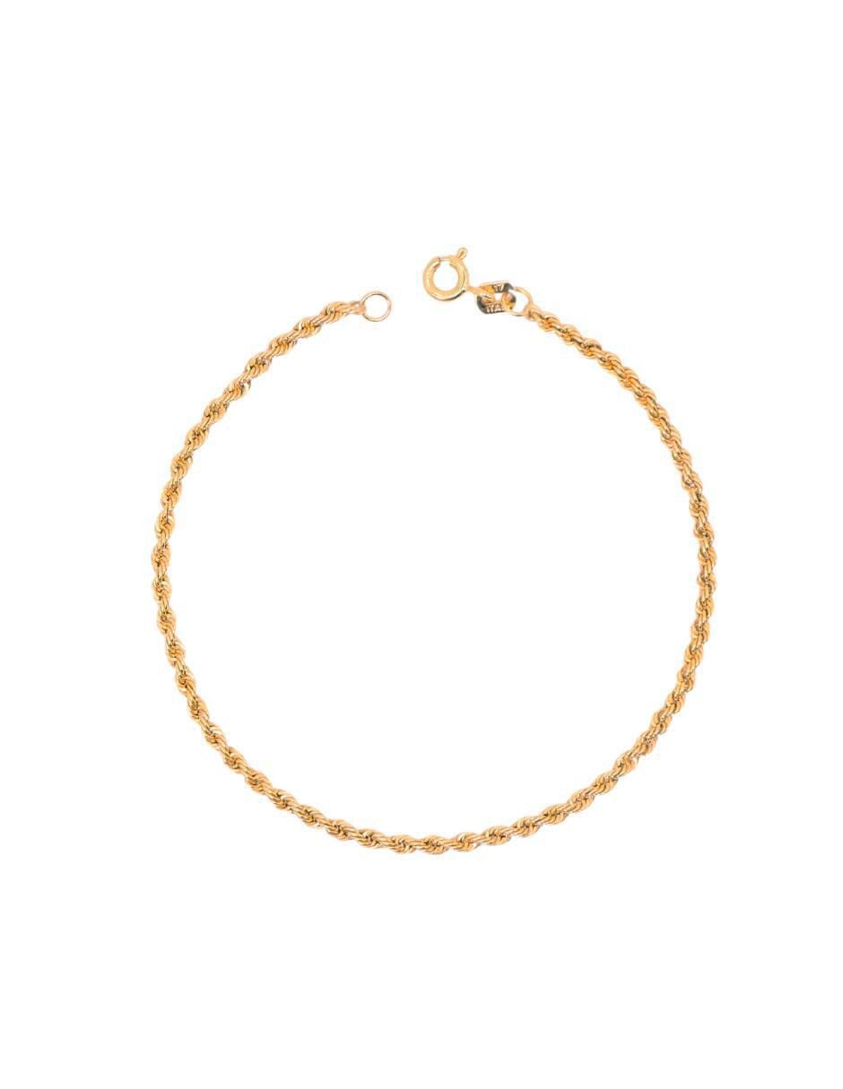 Pulsera de oro 10 K con acabado brillante