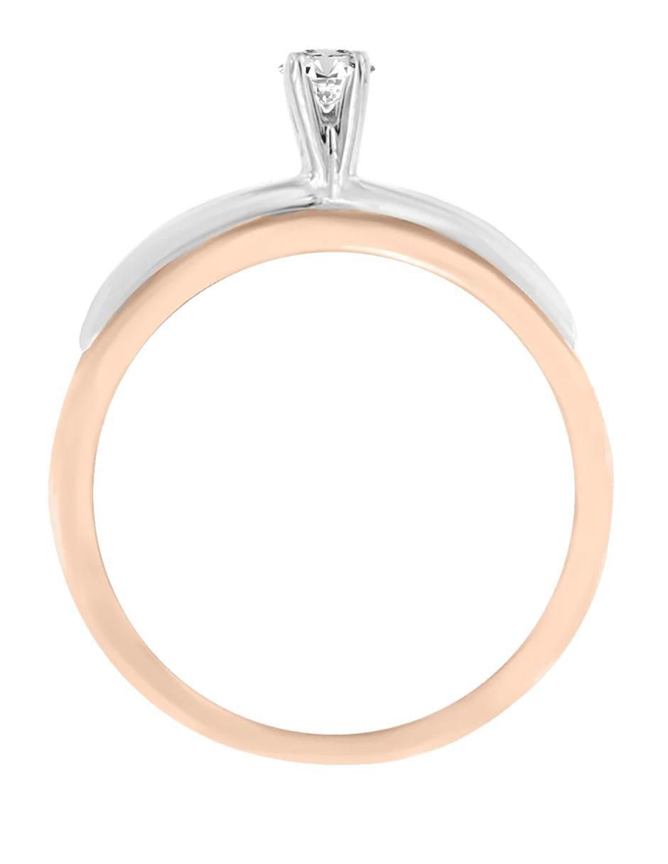 Solitario de oro 14 k Kira diamante 3