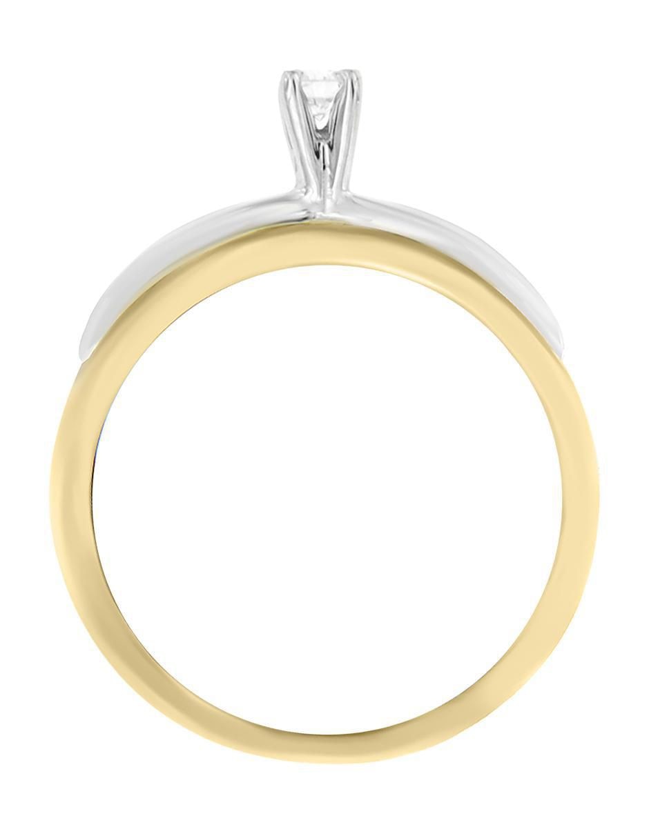 Solitario "de" oro 14 k klamore kira diamante