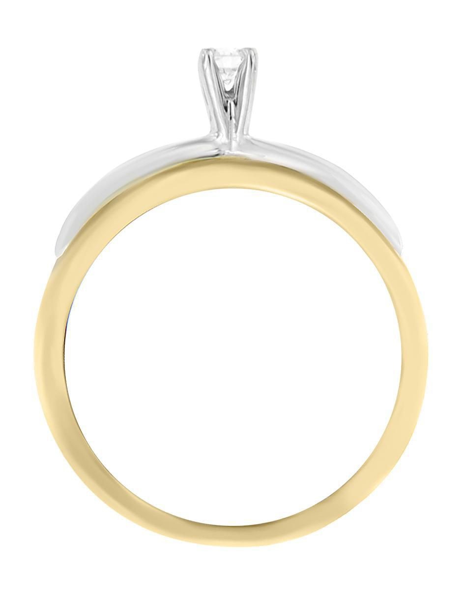 Solitario "de" oro 14 k klamore kira diamante
