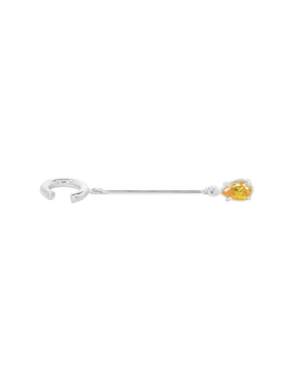 Ear cuff "de (si aplica)" gota no aplica teresa díaz joyería mexicana básicos modernos "de" plata p 925 "con acabado" plateado zirconia
