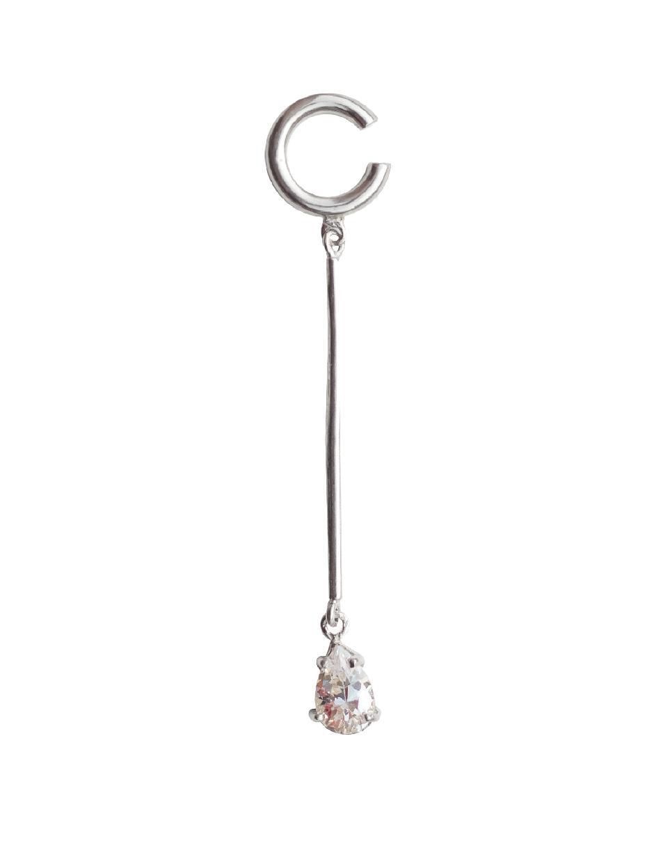 Aretes de gota de plata P 925 con acabado plateado zirconia Aretes de gota de plata P 925 con acabado plateado zirconia
