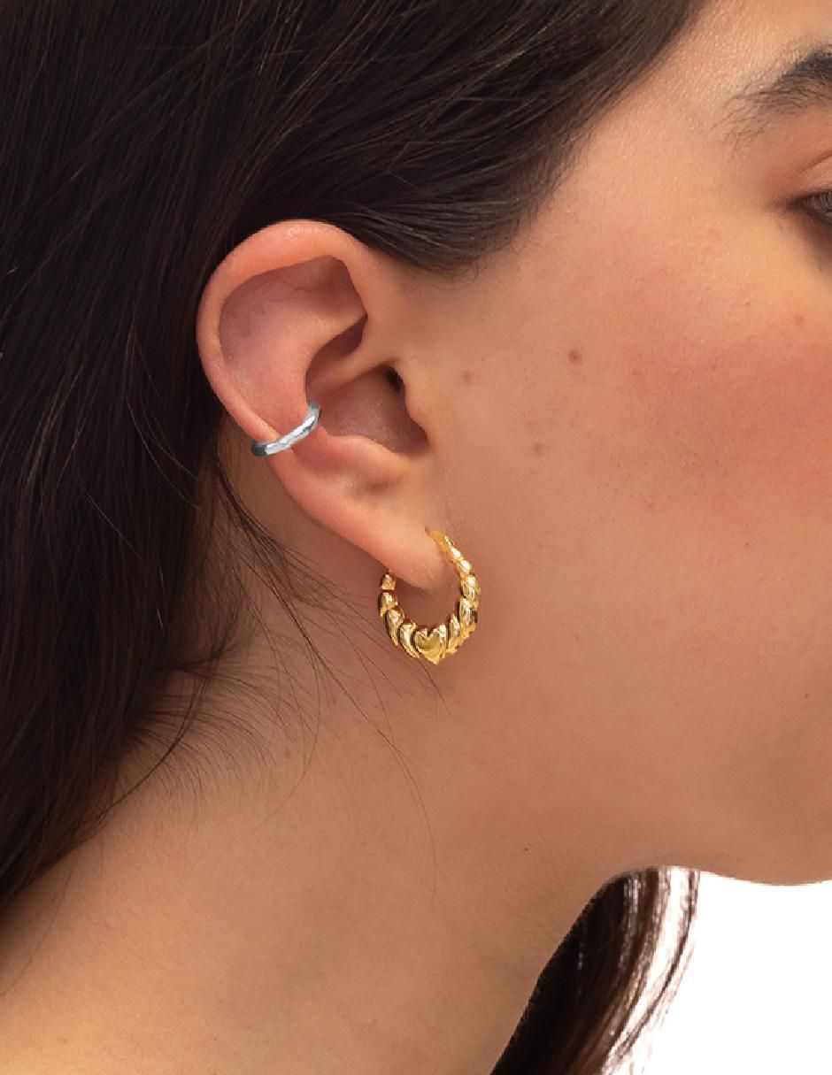 Ear cuff "de (si aplica)" redonda no aplica teresa díaz joyería mexicana básicos modernos "de" plata p 925 "con acabado" baño oro sin gema