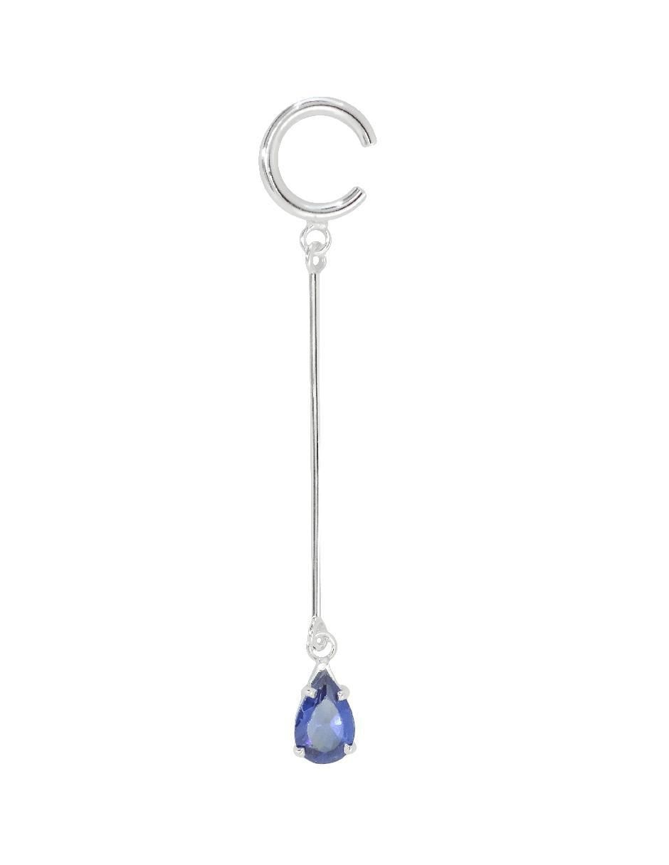 Aretes de gota de plata P 925 con acabado plateado zirconia Aretes de gota de plata P 925 con acabado plateado zirconia