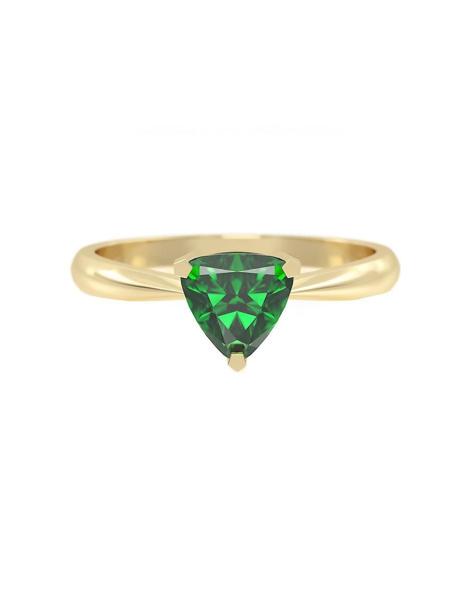 Anillo de compromiso de oro 10 k zirconia