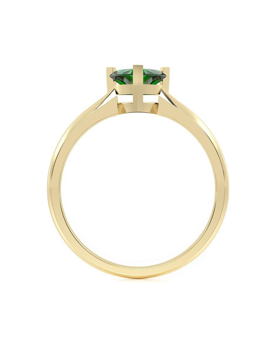 Anillo de compromiso "de" oro 14 k abba joyas sin familia zirconia