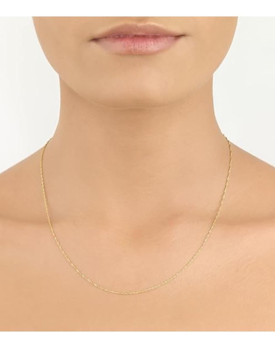 Gargantilla Singapur de oro 14 K 5