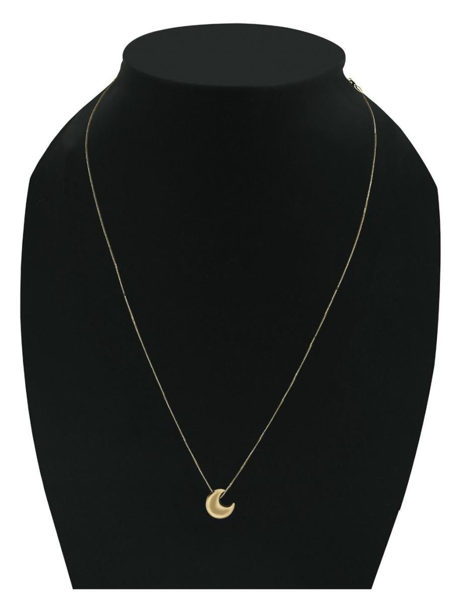 Collar con dije de luna de oro 14 K 3