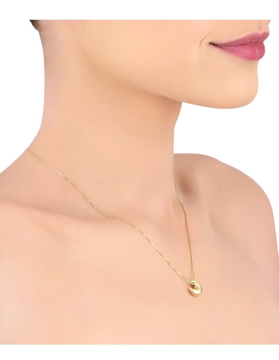 Collar con dije de luna de oro 14 K 4