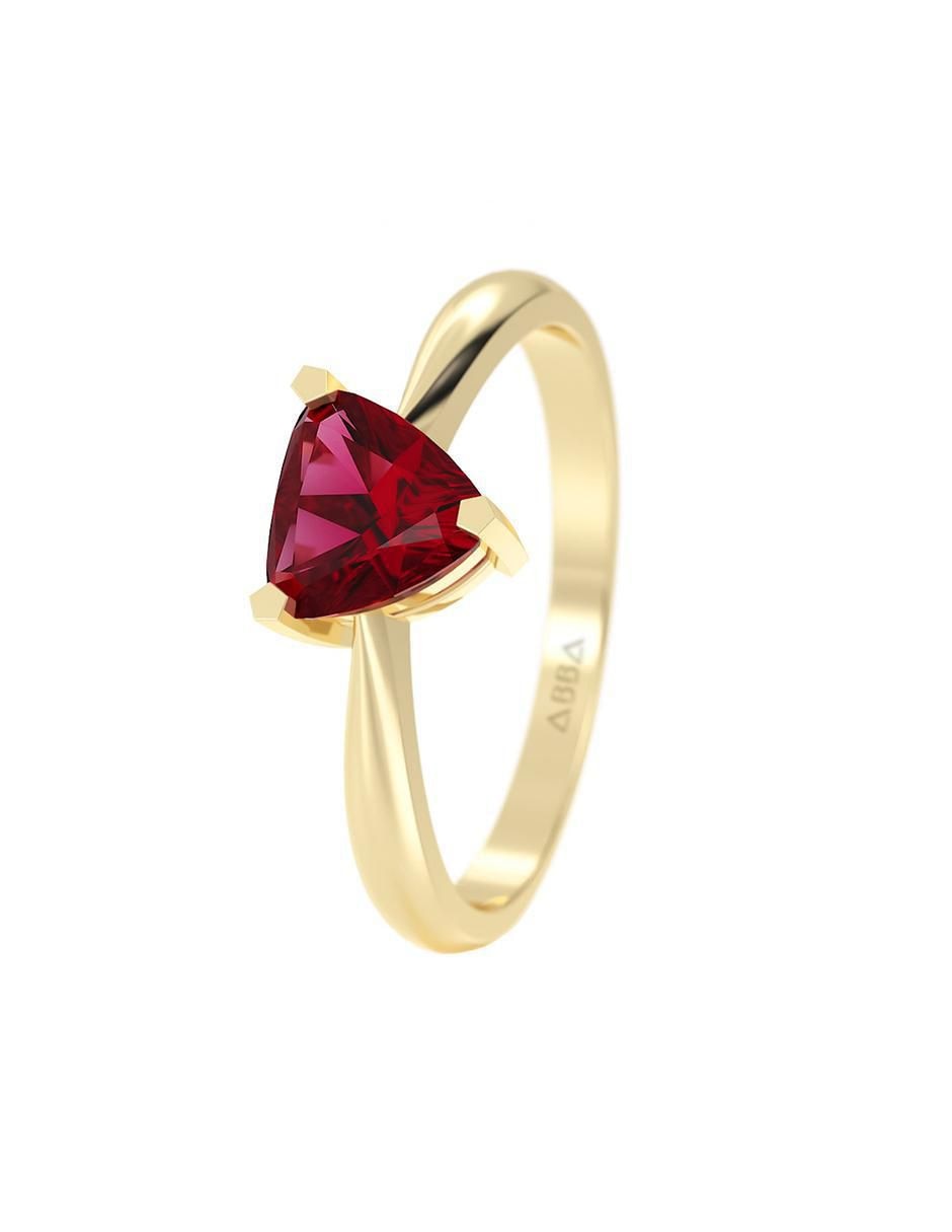 Anillo de compromiso "de" oro 14 k abba joyas no aplica zirconia