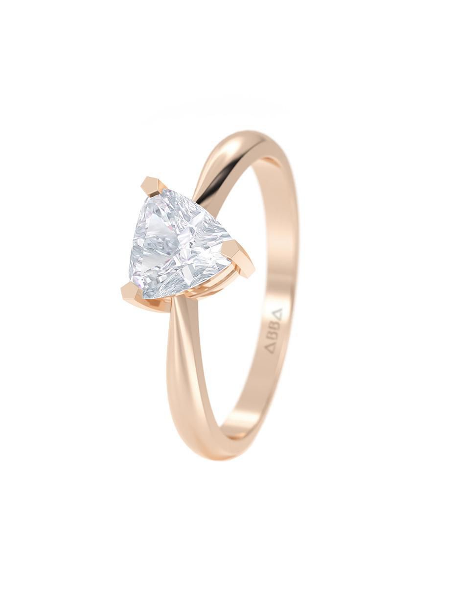 Anillo 14 k de oro zirconia brillante 2