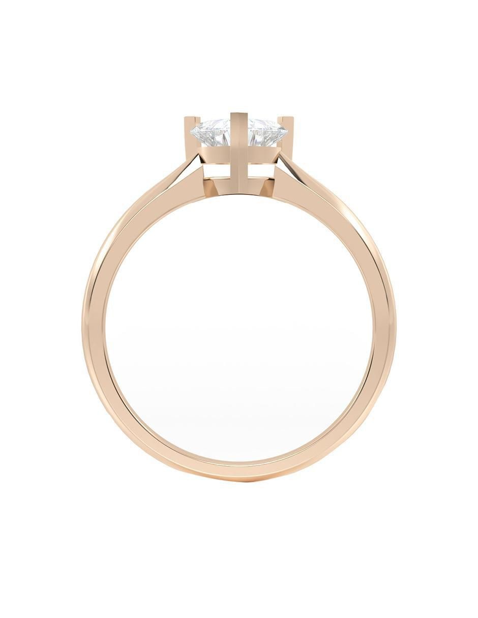 Anillo 14 k de oro zirconia brillante 3