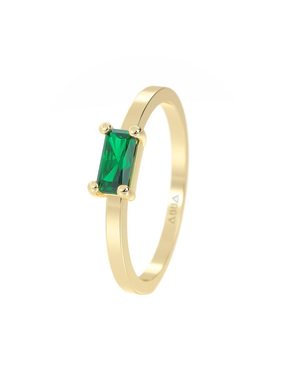 Anillo de compromiso "de" oro 14 k abba joyas no aplica zirconia